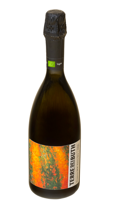 Flaske Prosecco DOC Spumante Extra Dry fra Terre dei Buth, økologisk og vegansk, Treviso, Veneto